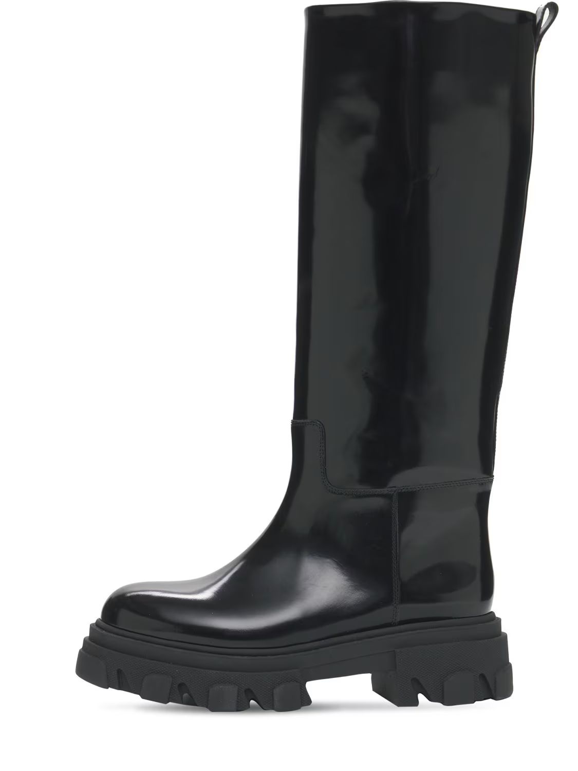 Gia X Pernille Teisbaek - 40mm brushed leather combat boots - Black | Luisaviaroma | Luisaviaroma