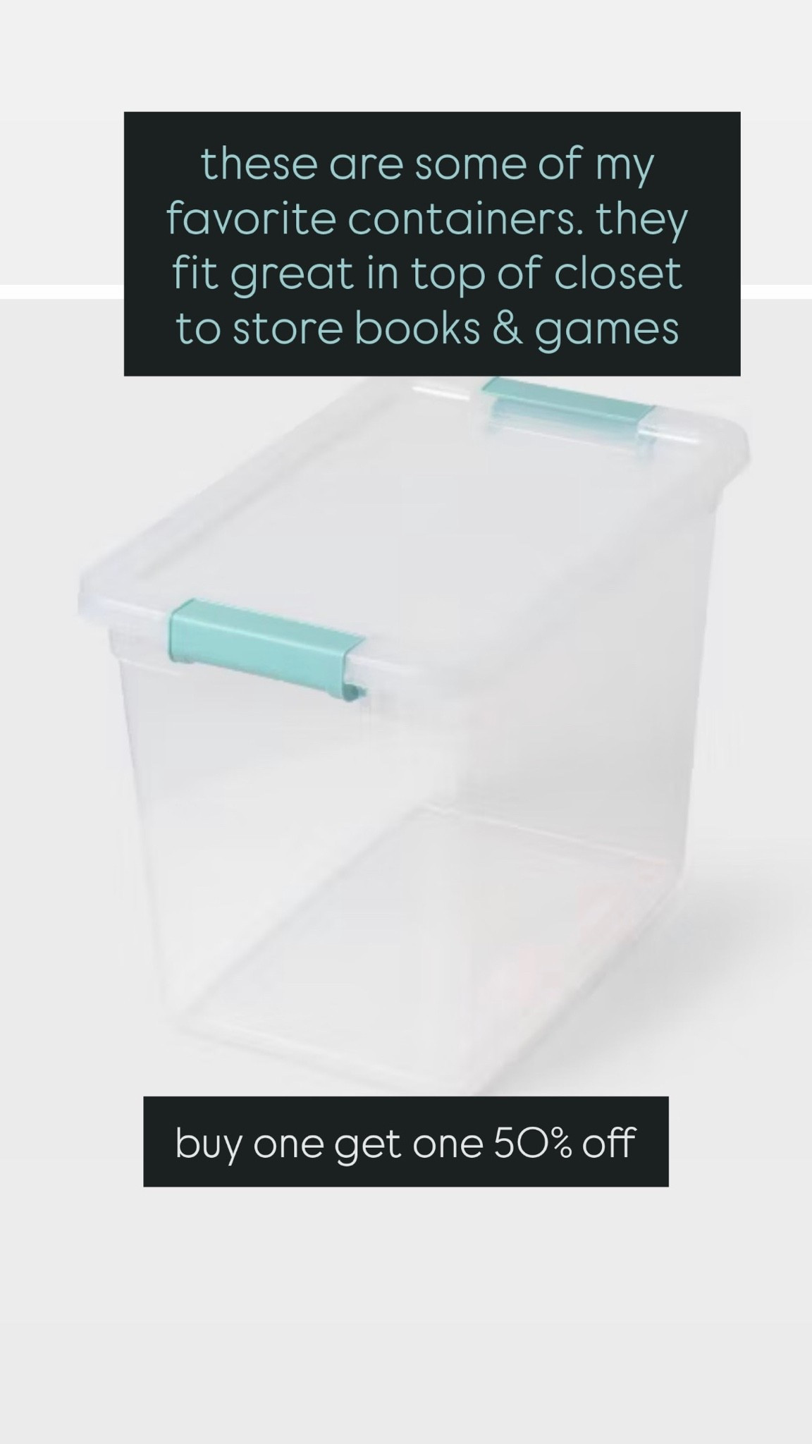 Buy one get one 50% off containers at target!