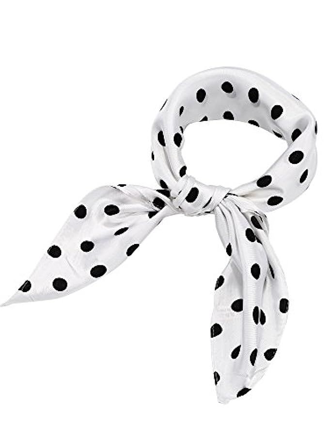 Satinior Chiffon Scarf Square Handkerchief Satin Ribbon Scarf for Women Girls Ladies, 23.6 by 23.6 I | Amazon (US)