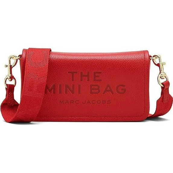 Marc Jacobs The Leather Mini Crossbody Bag - True Red | Walmart (US)