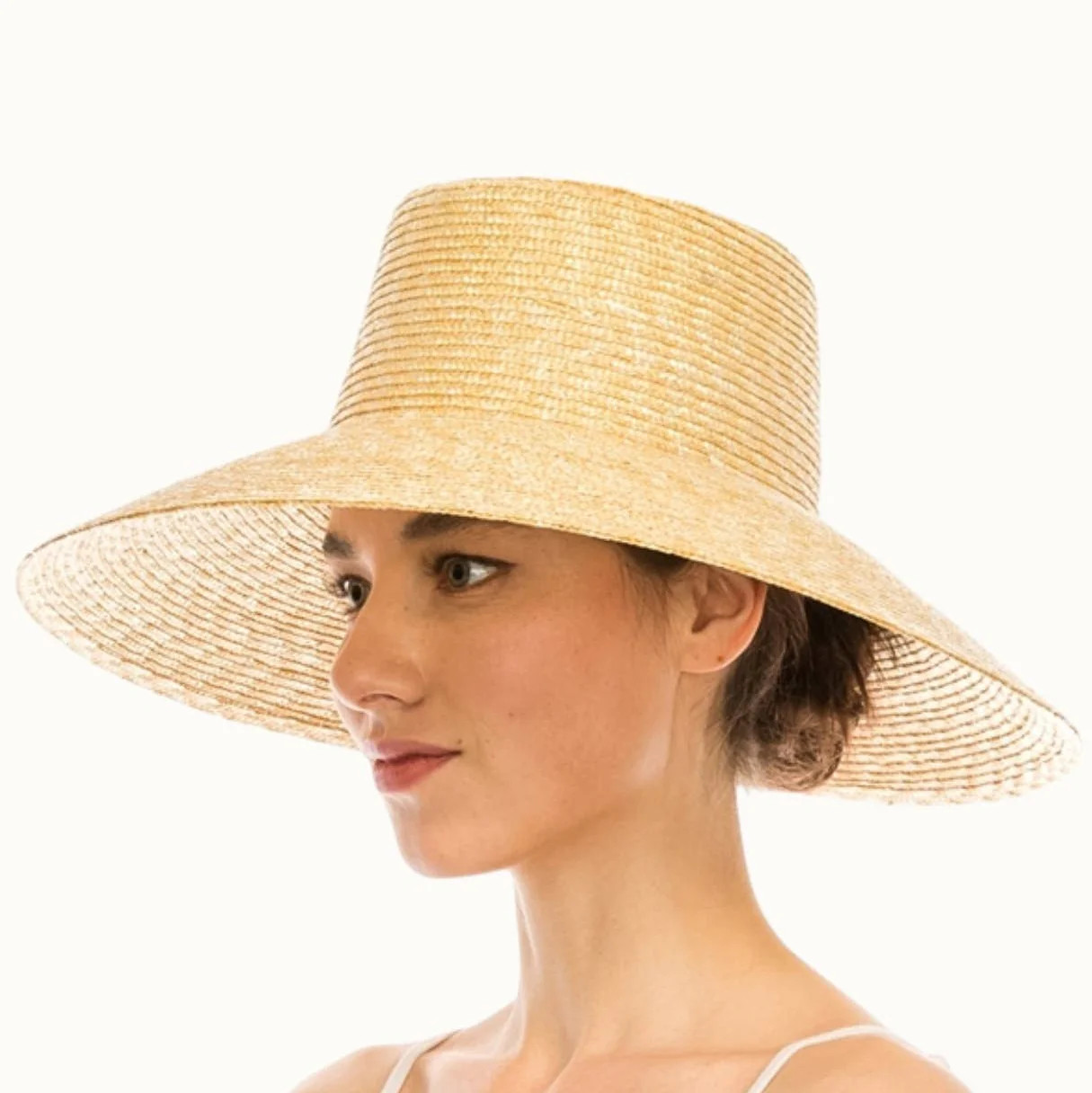 Lampshade Straw Sun Hat, Adjustable, UPF 50+ | Shop Bijou LLC