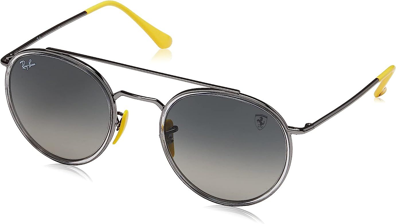 Ray-Ban Rb3647m Scuderia Ferrari Collection Round Sunglasses | Amazon (US)