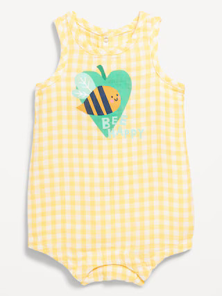 Printed Sleeveless Graphic One-Piece Romper for Baby | Old Navy | Old Navy (US)
