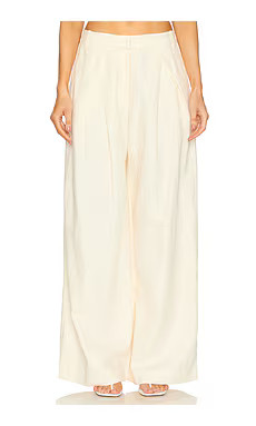 St. Agni Wide Leg Pleat Pants in Ivory from Revolve.com | Revolve Clothing (Global)