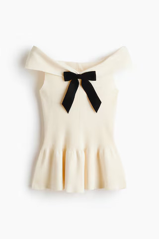 Bow-Detail Off-the-Shoulder Top | H&M (US + CA)