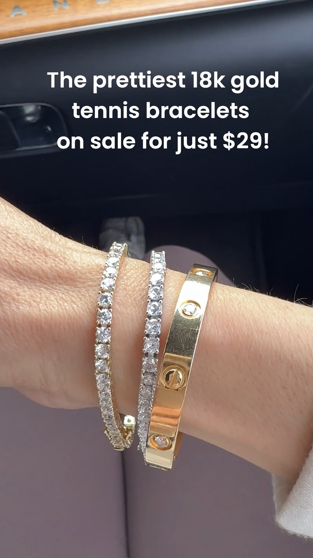 The prettiest 18k gold tennis bracelets are almost $100 off! Such a steal 🤩 Perfect for stacking bracelets

#LTKmomlife #LTKBeauty #LTKTravel