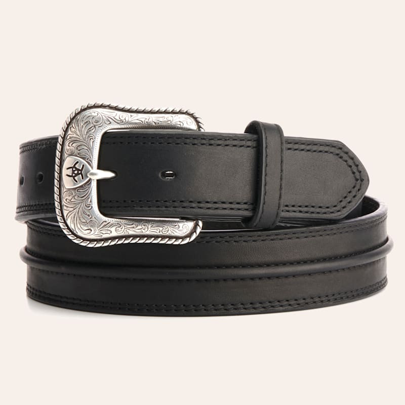 Ariat Men's Black Half Center Bump Western Belt | Cavender's