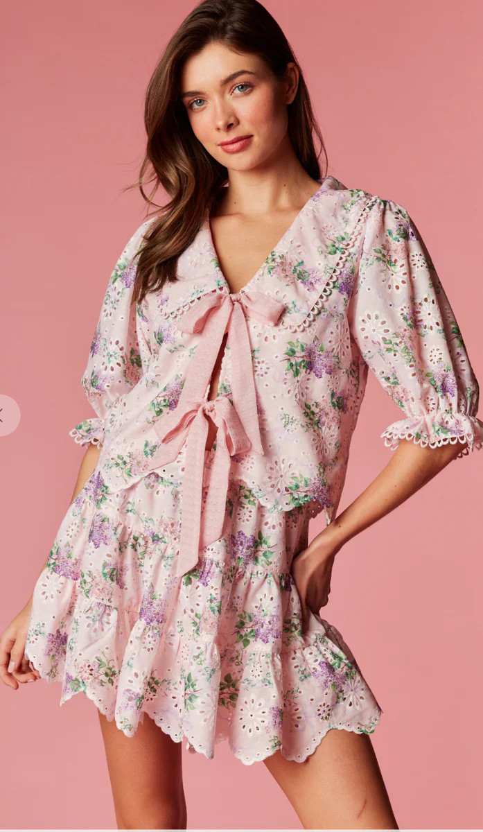 Blushing Petal Bow Skirt Set | Whiskey Darling Boutique