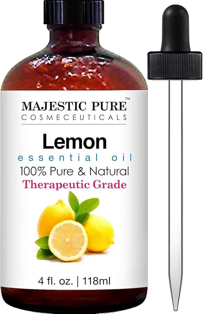 Majestic Pure Lemon Oil, Therapeutic Grade, Premium Quality Lemon Oil, 4 Ounces | Amazon (US)