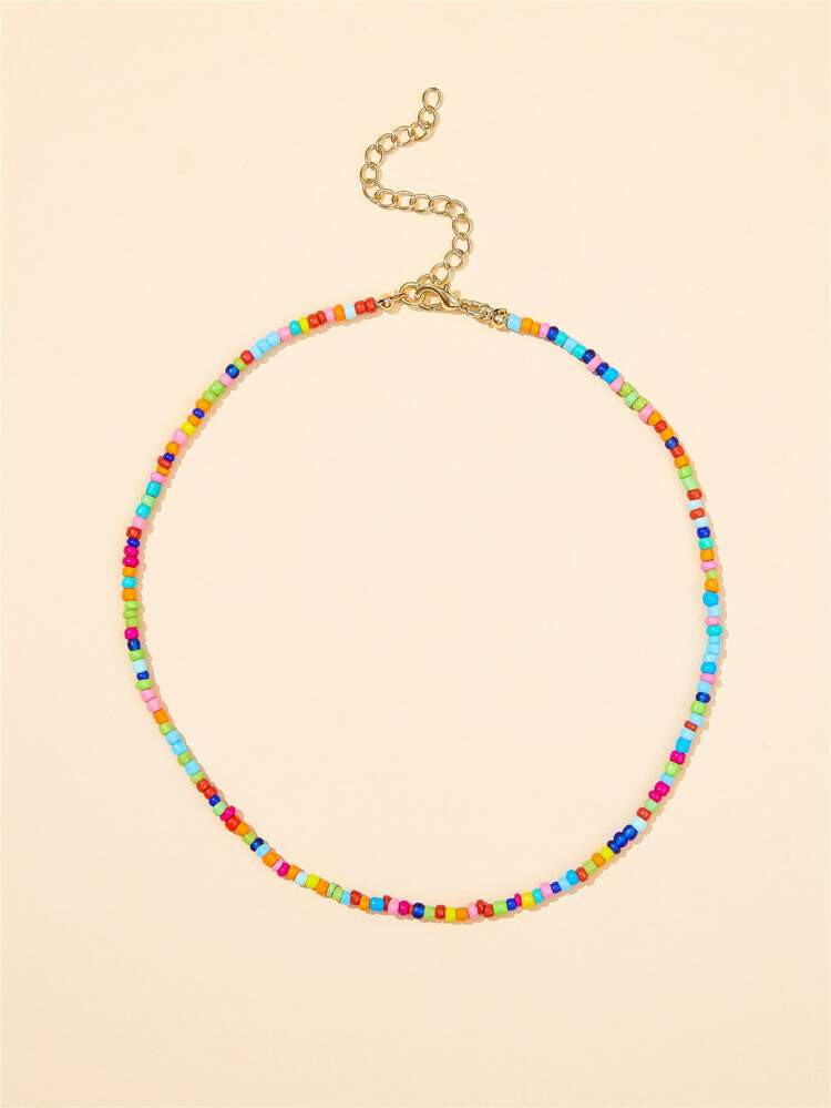 1pc Colorful Beaded Choker | SHEIN
