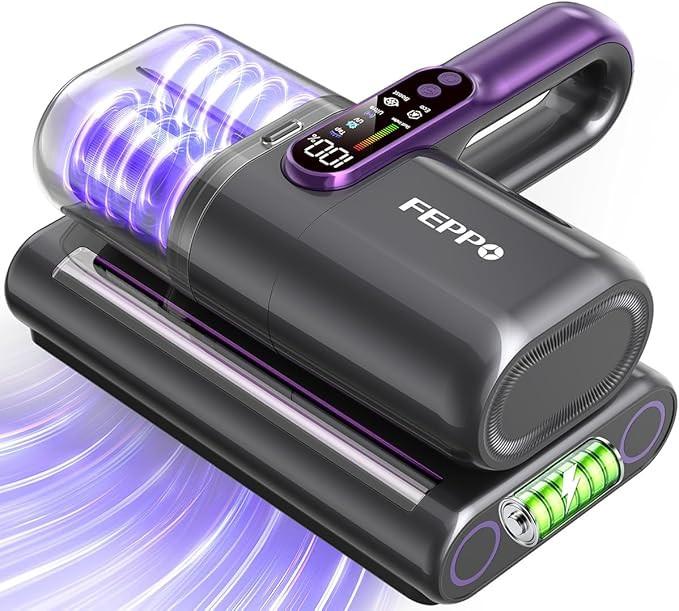 FEPPO Cordless Mattress Vacuum Cleaner, 18Kpa Bed Vacuum with 253.7nm UV-C Light, Ultrasonic, Dus... | Amazon (US)