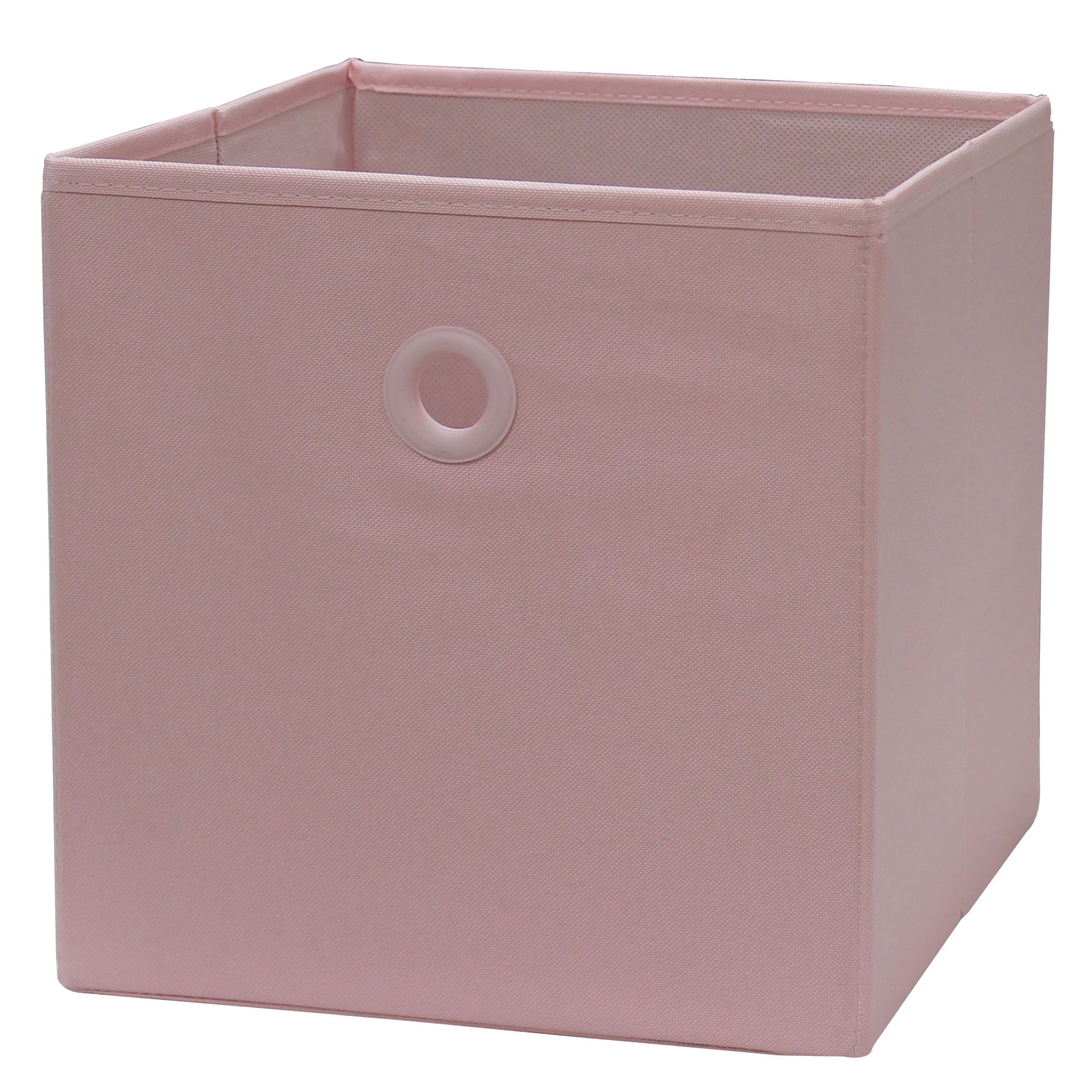 Your Zone Kids Pink Fabric Collapsible Storage Bin, 10.5" x 10.5" x 10.75" | Walmart (US)