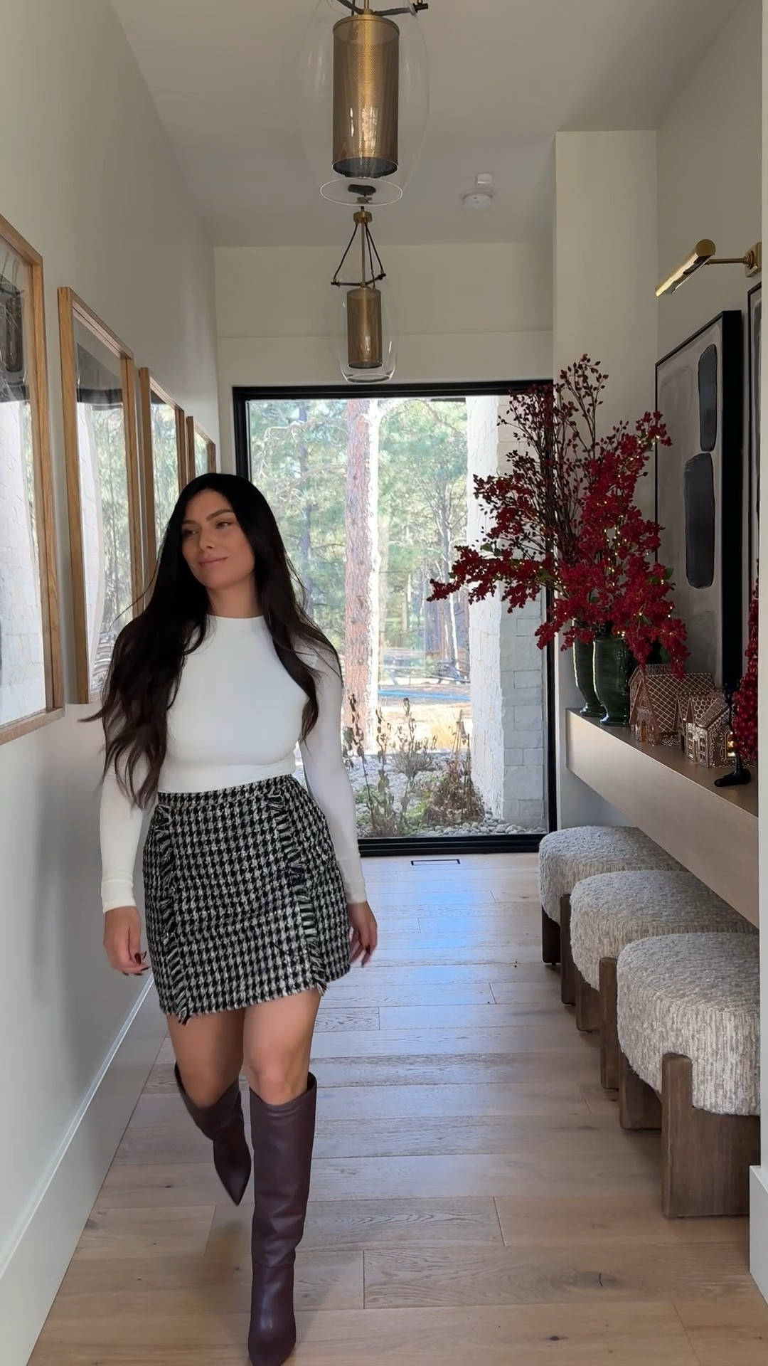 Christmas hallway details linked below! The red looks so good. Sharing similar boot options. This exact pair took  a month to get here!

#LTKHome #LTKStyleTip #LTKHoliday