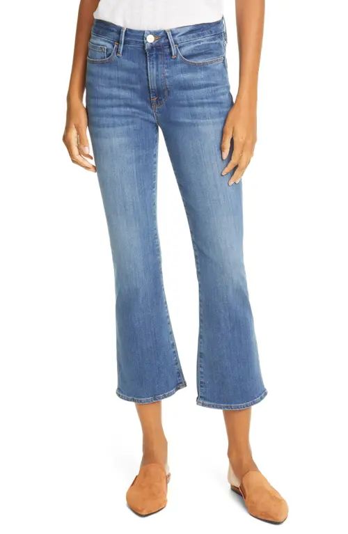 FRAME Le Crop Mini Boot High Waist Jeans in Poe at Nordstrom, Size 33 | Nordstrom