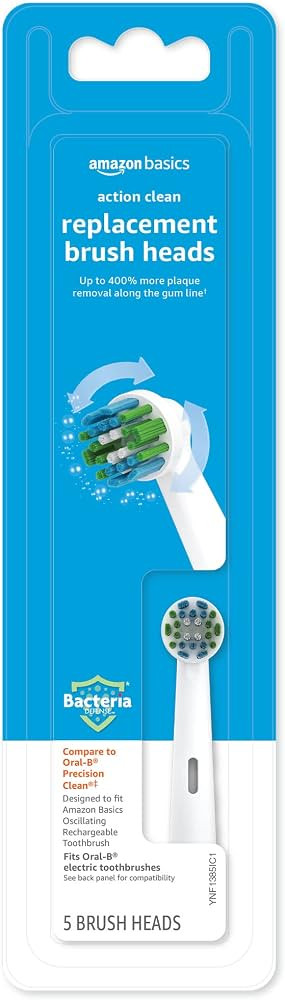 Amazon Basics Electric Toothbrush Replacement Heads, Compatible with Most Oral-B Brushes, White, ... | Amazon (US)