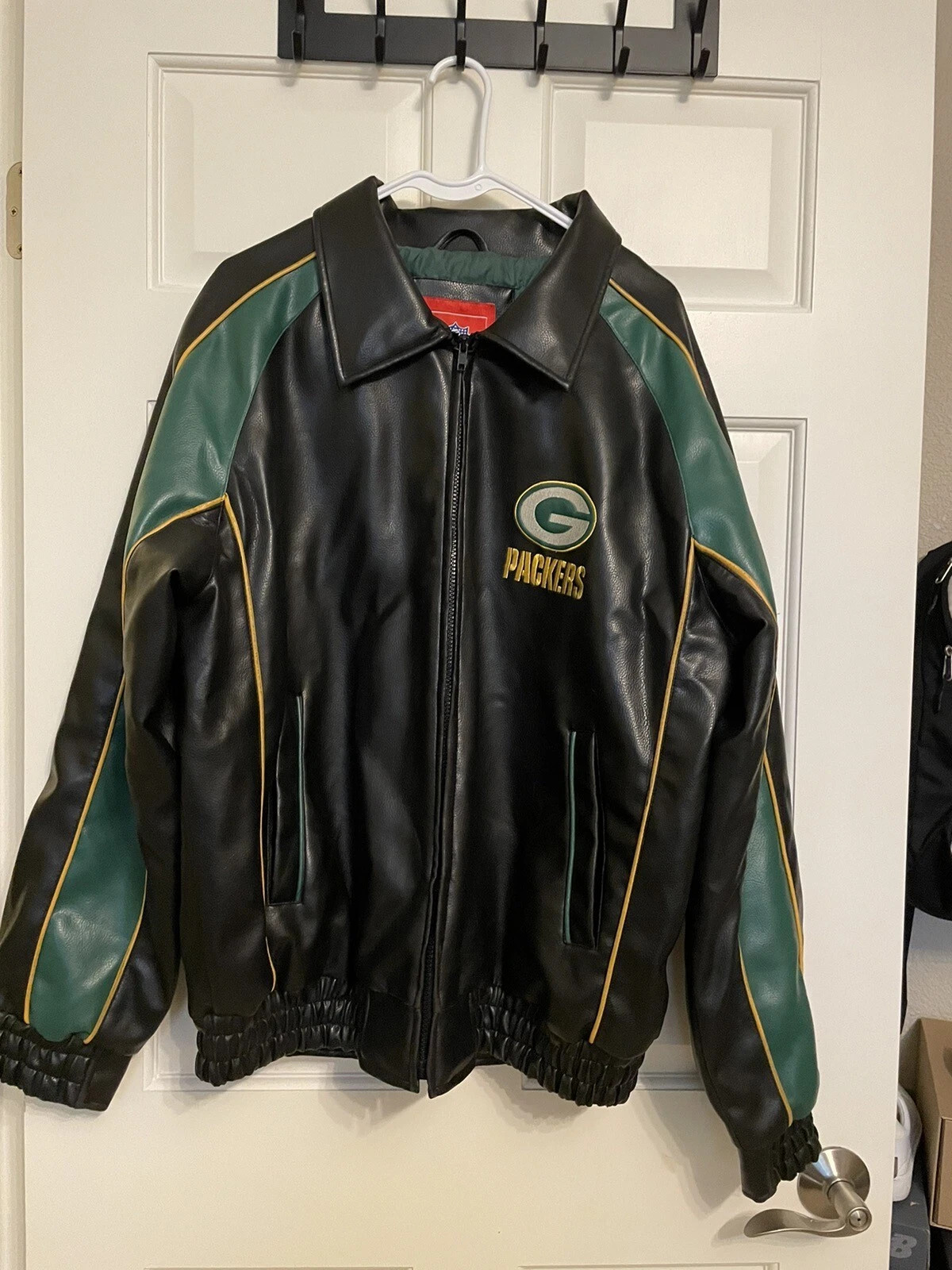 vintage green bay packers leather jacket | eBay US