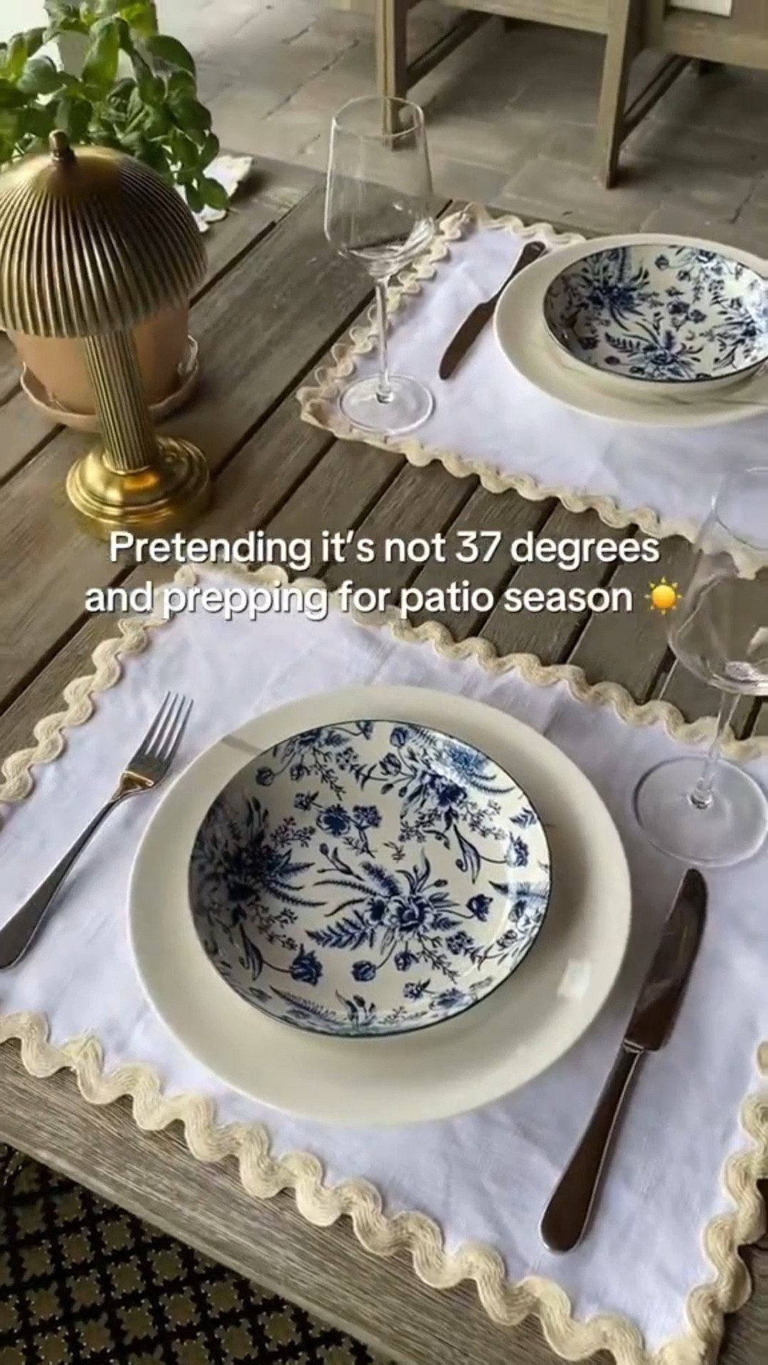 Had to immediately take my basil back inside. Who’s ready for al fresco dining outdoors? We're almost there! #patioseason #alfrescodining #patiodining #outdoorentertaining #dinneroutside #outdoordinner #hosting #patiodinner #diningoutdoors #hostingguests #entertaining #entertainingguests #dinnerparty 

#LTKHome #LTKSeasonal