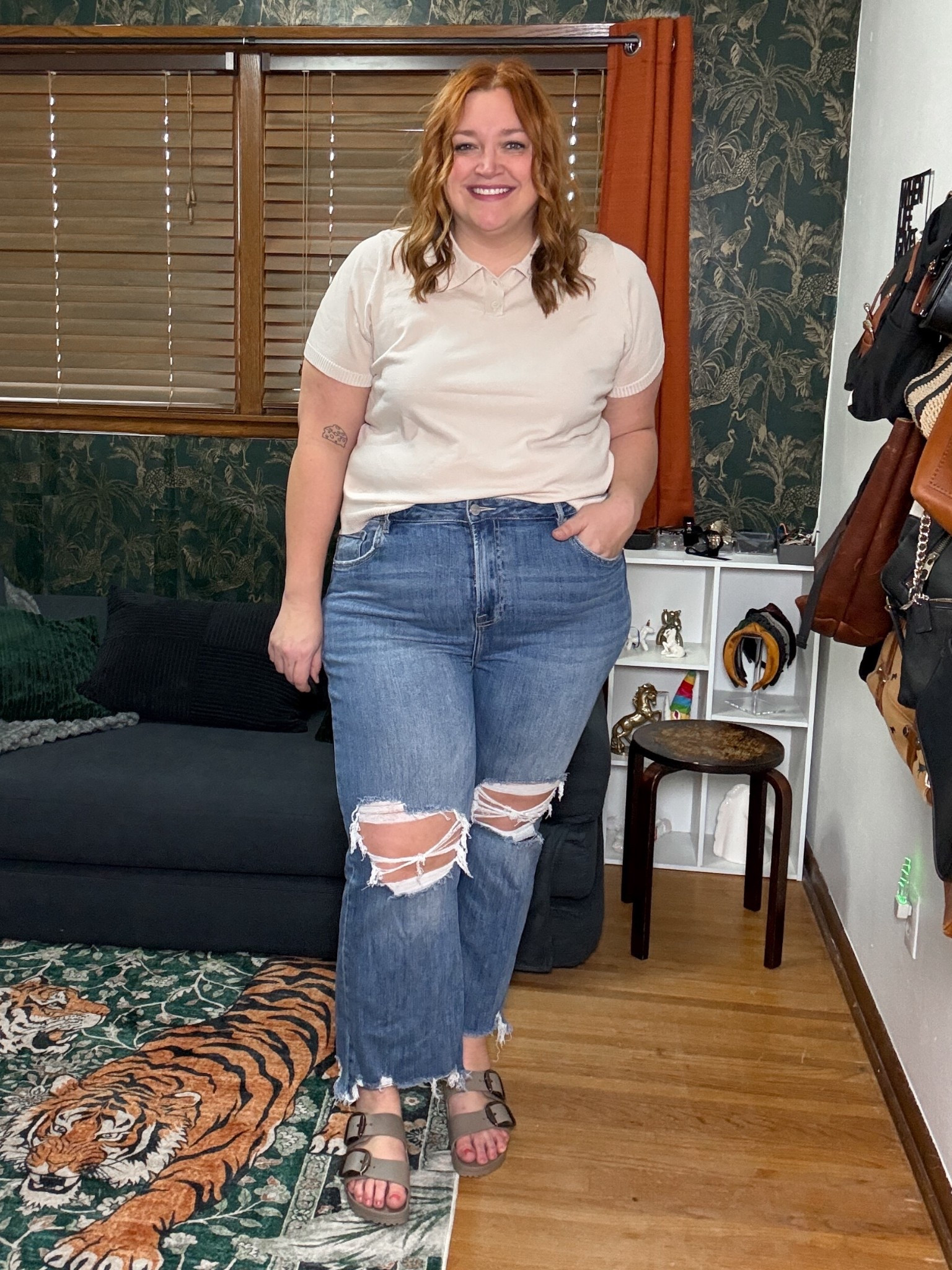 Spring look for plus sizes and mid sizes 
Wearing 3X as a US 18
Code USQS4tarajanestyle439 to save at SHEIN

Jeans are Alexandra Jane

#LTKMidsize #LTKPlusSize #LTKootd