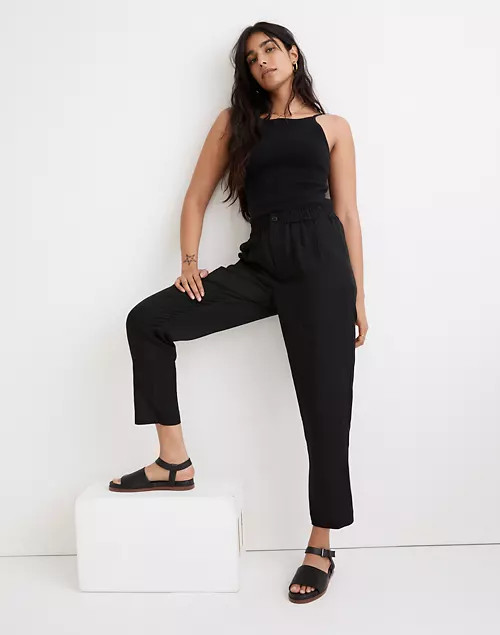 Linen-Blend Track Trousers | Madewell