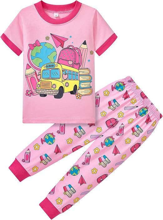 Popshion Toddler Girl Pajamas Sets Long Sleeve Cotton Pajamas Baby Girls Clothes PJs Two Piece Ki... | Amazon (US)