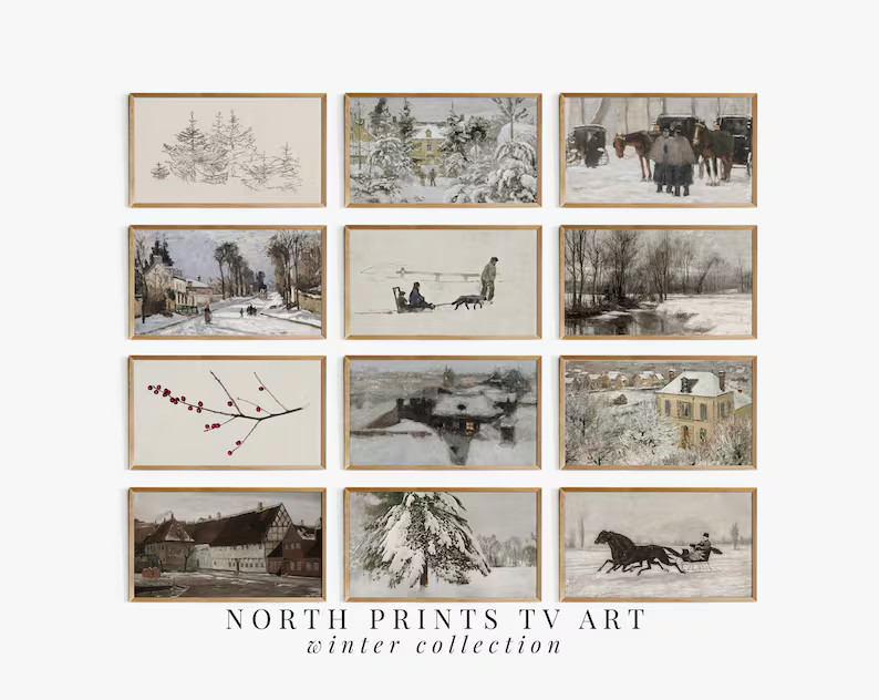 Samsung FRAME TV Art Winter Art Collection Bundle Set of 12  - Etsy Canada | Etsy (CAD)