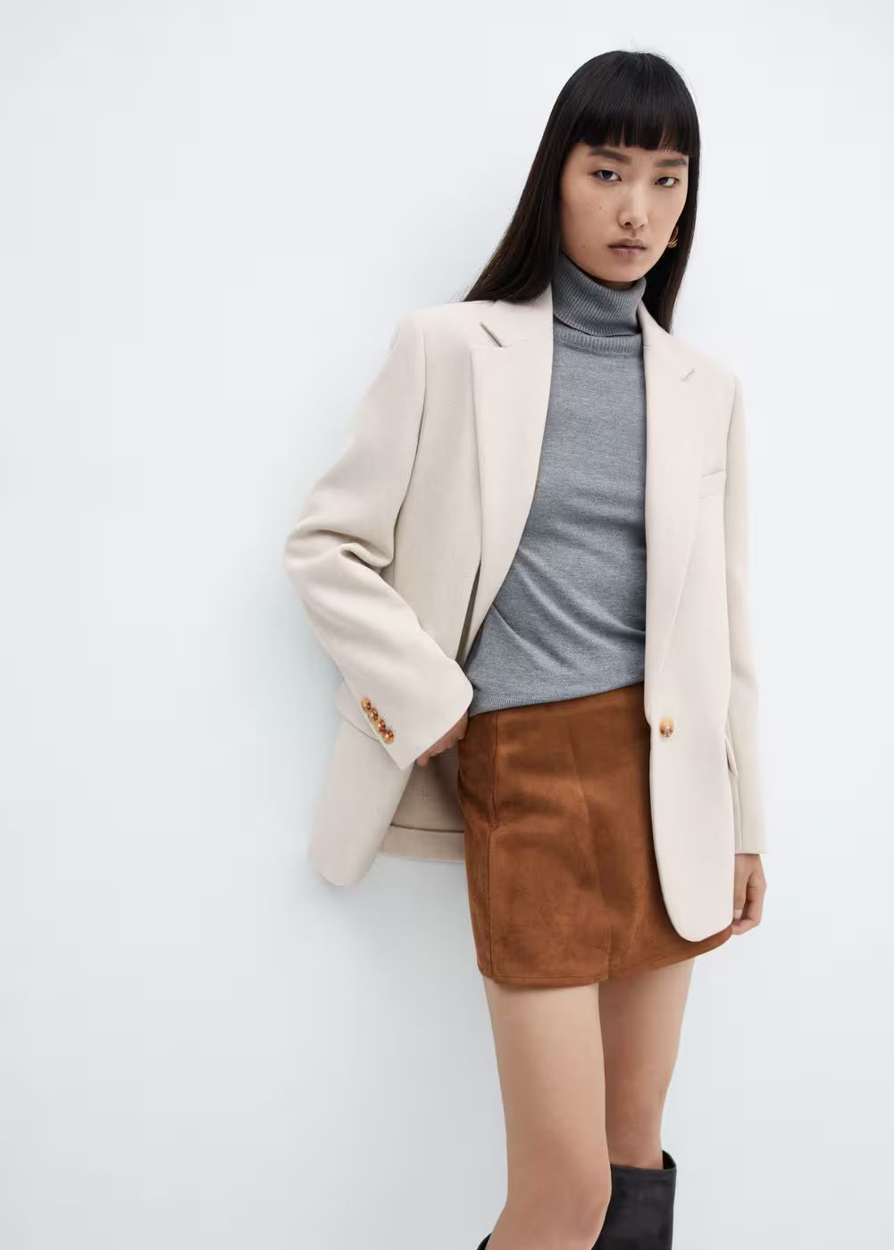 Structured wool blazer -  Women | Mango USA | MANGO (US)