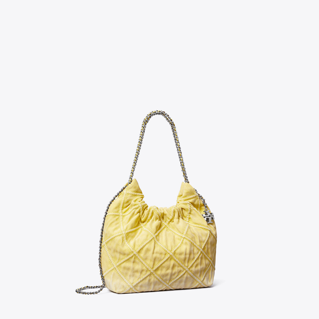 Tory Burch Mini Fleming Soft Denim Hobo Bag | Tory Burch (US)