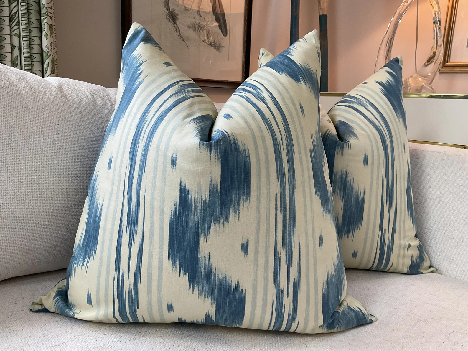 Pierre Frey “TOILES DE NANTES” in blue ancien pillow cover(s) | Etsy (Global)