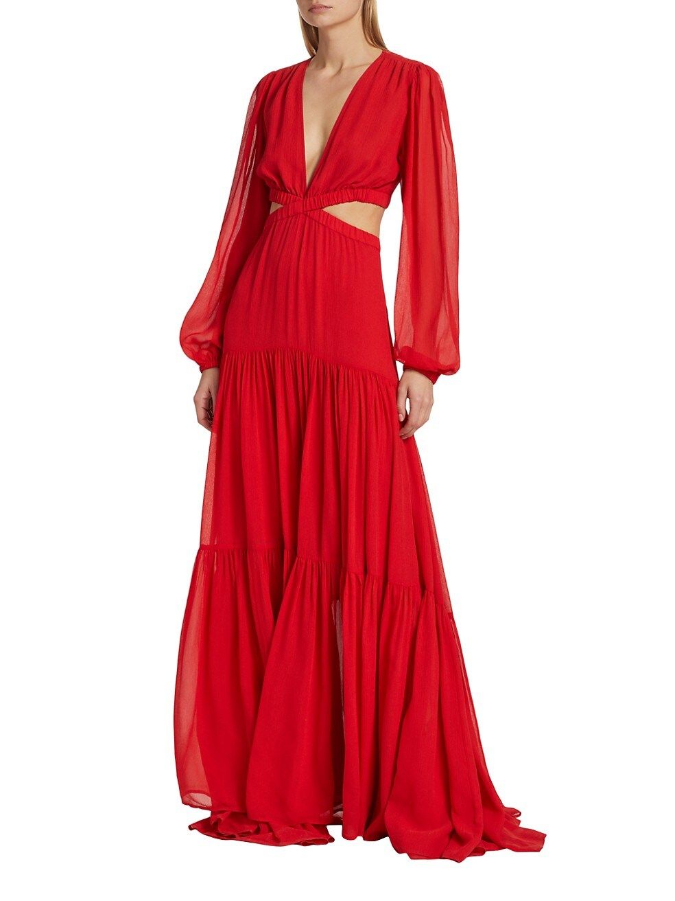 Isabelle Cut-Out Silk Maxi Dress | Saks Fifth Avenue
