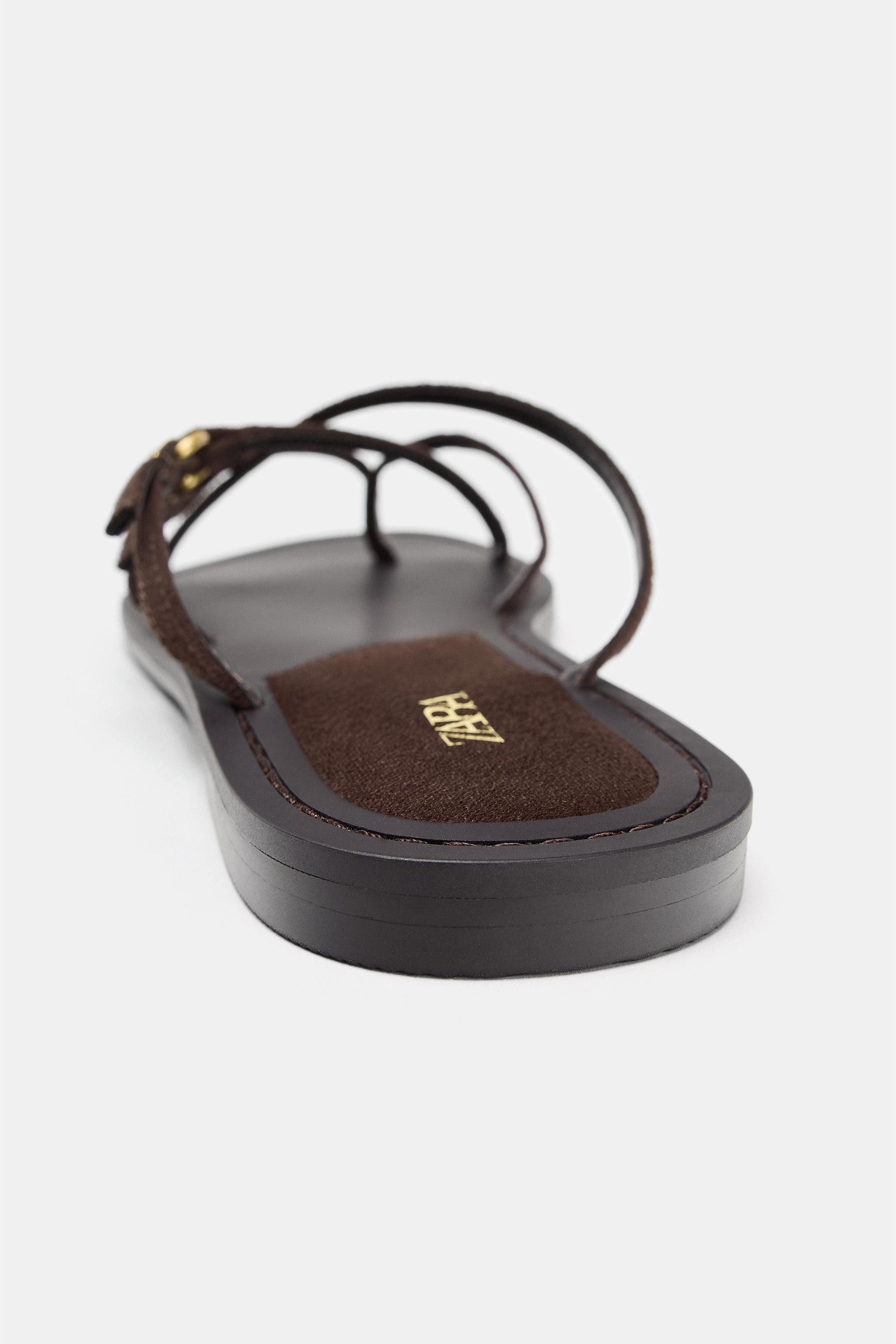 STRAPPY FLAT SANDALS | Zara UK