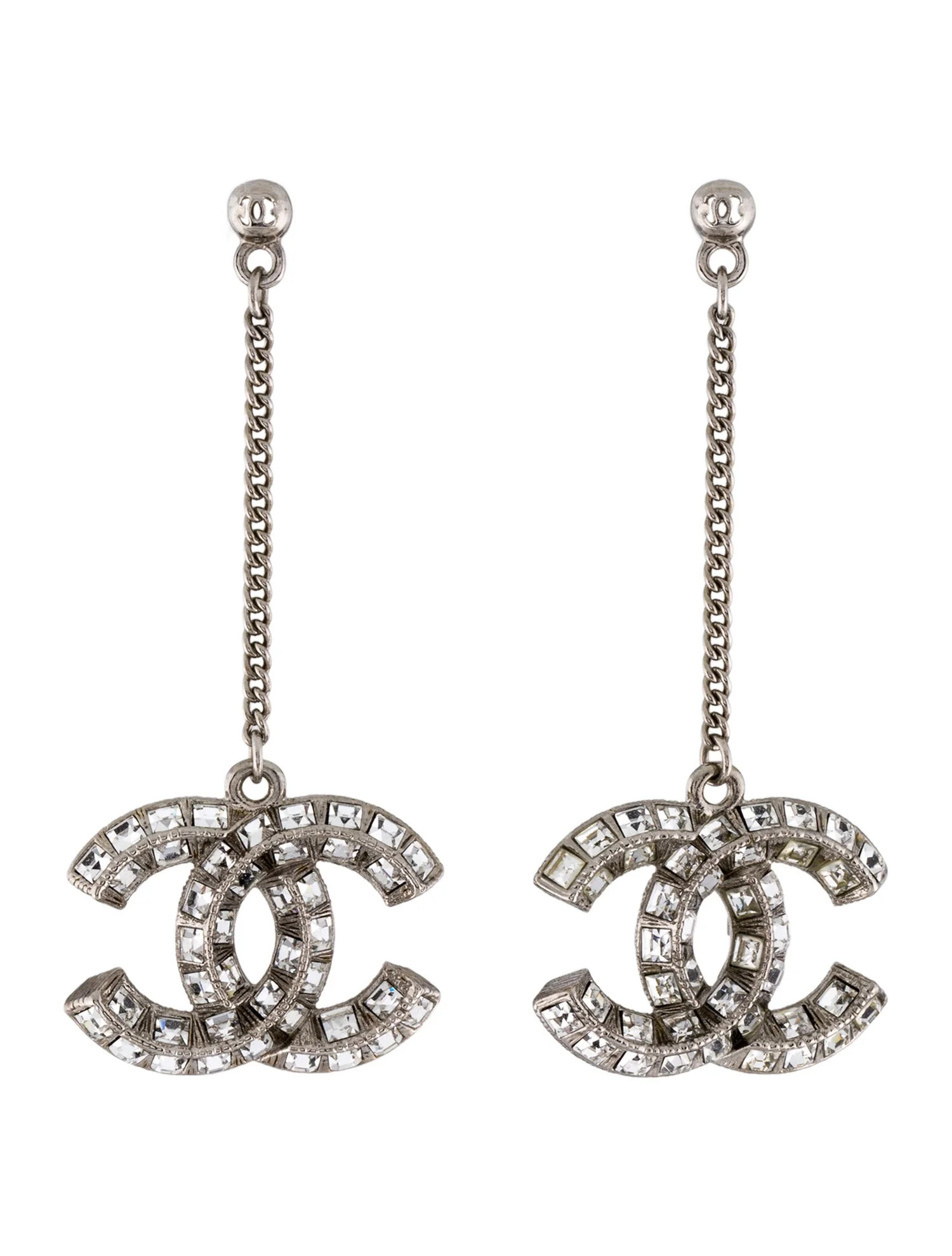 Strass CC Drop Earrings | The RealReal