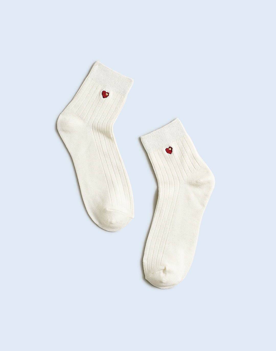 Heart-Embroidered Ankle Socks | Madewell
