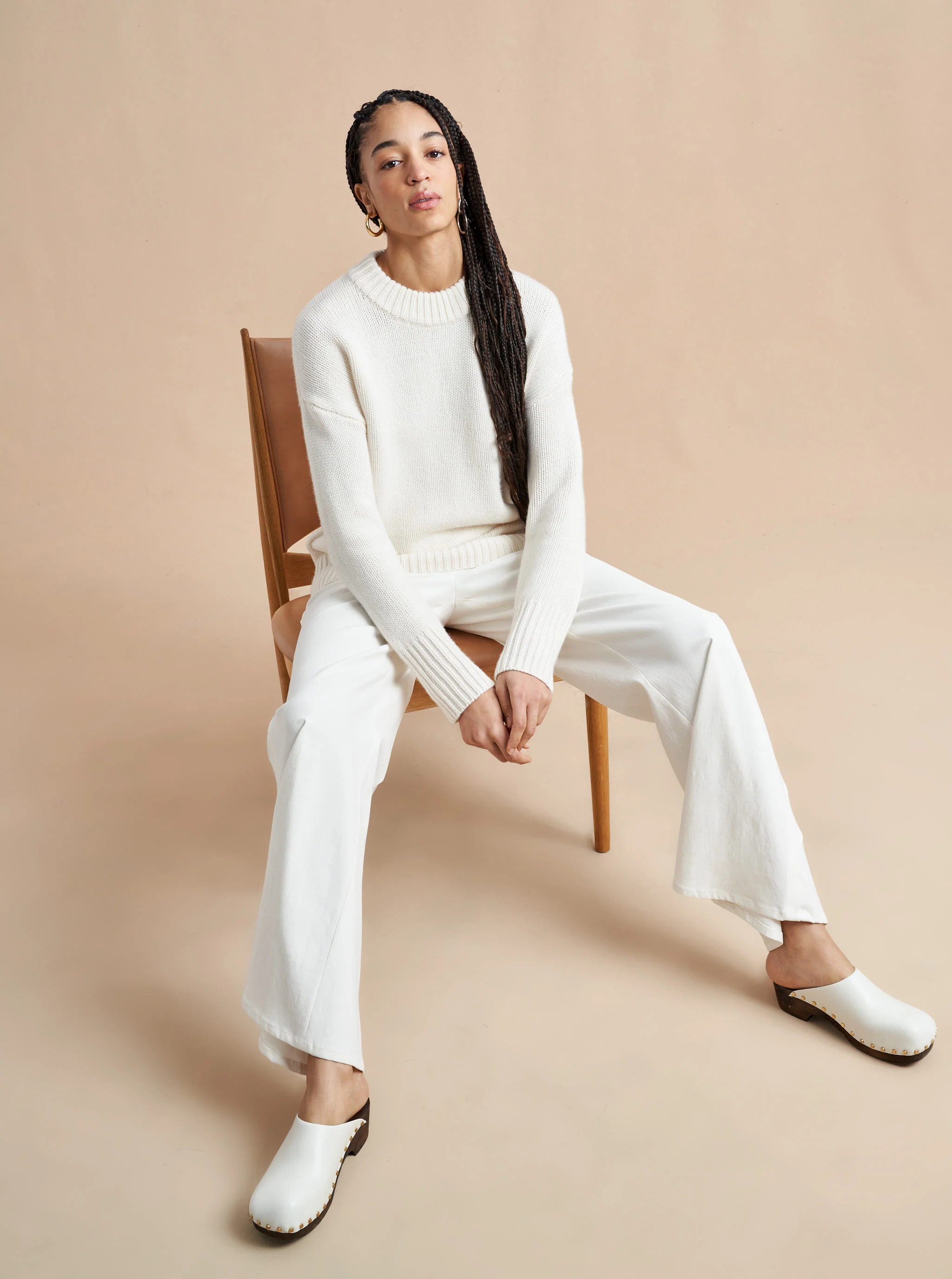 Solid Marin Sweater Cream | La Ligne NYC | La Ligne