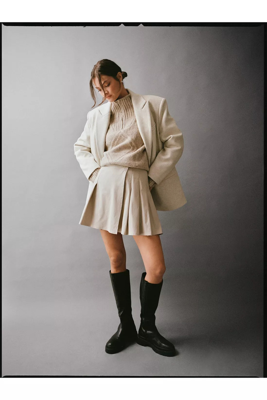 Jackets & Coats | Brushed Wool Blend Blazer Coat | Warehouse | Warehouse UK & IE