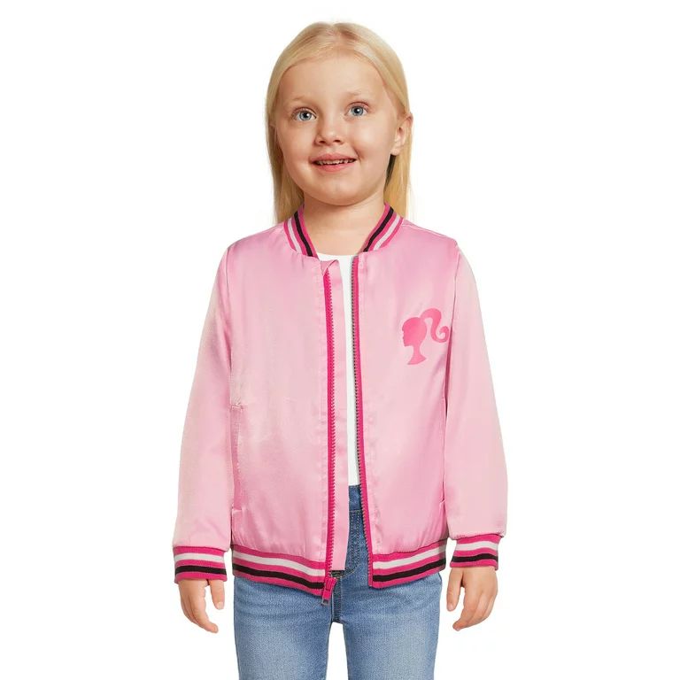 Barbie Toddler Girls Satin Bomber Jacket, Sizes 2T-5T - Walmart.com | Walmart (US)