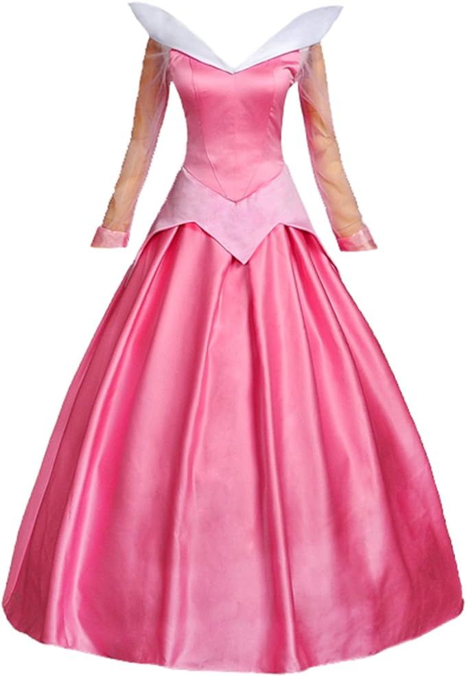 Angelaicos Womens Satin Princess Dress Halloween Cosplay Costume | Amazon (US)