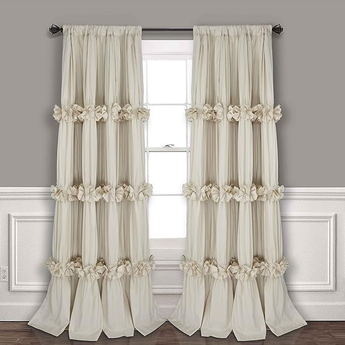 Thermal Insulated Blackout Window Curtains, 54" W x 84" L (Pair), Boho Ruched Window Treatments w... | Amazon (US)