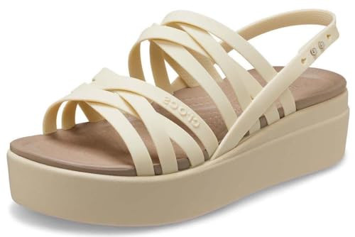 Crocs Women's Brooklyn Low Strappy Wedges Sandal, Bone, Numeric_6 | Amazon (US)