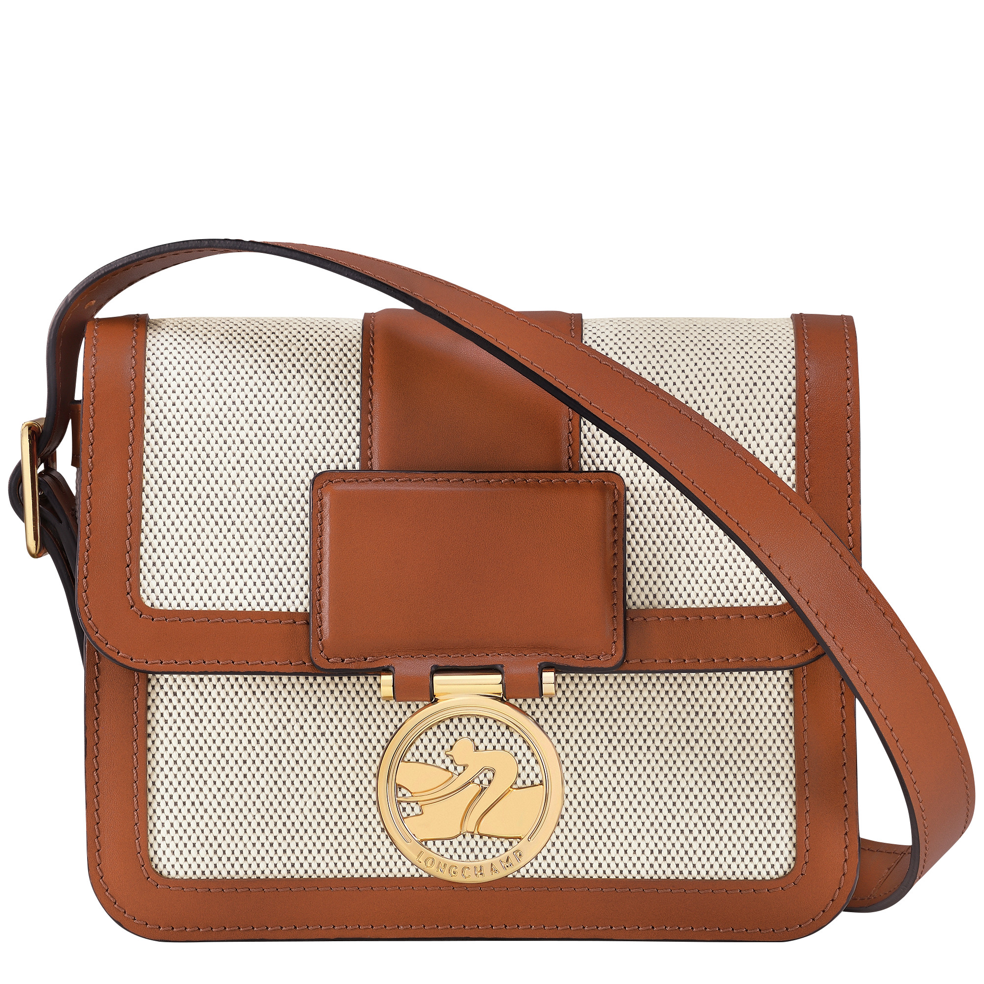 Box-Trot S Crossbody bag Cognac - Canvas (10174HBX504) | Longchamp US | Longchamp