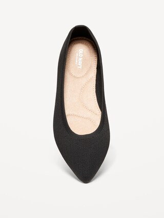 Soft-Knit Pointed-Toe Ballet Flats | Old Navy (US)