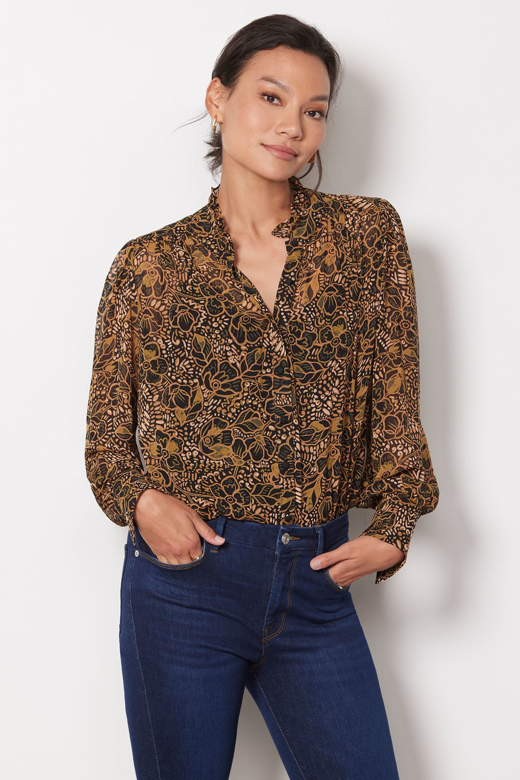 EVEREVE Caroline Chiffon Button Down | EVEREVE | Evereve