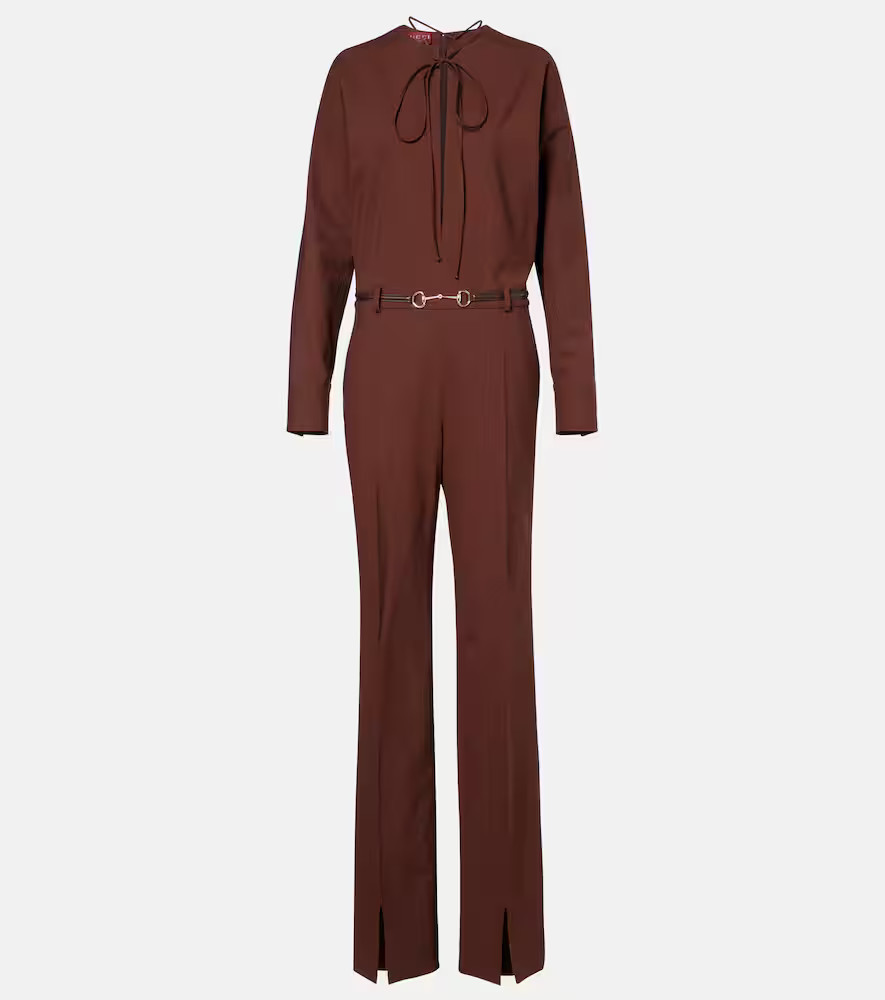 Gucci Horsebit wool-blend jumpsuit | Mytheresa (US/CA)