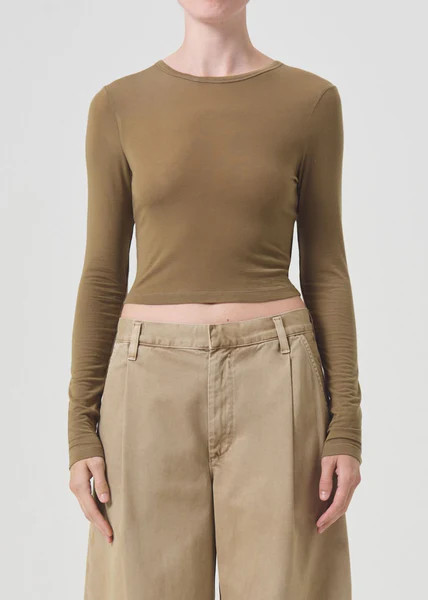 Reegan Shrunken Tee in Helmet | AGOLDE