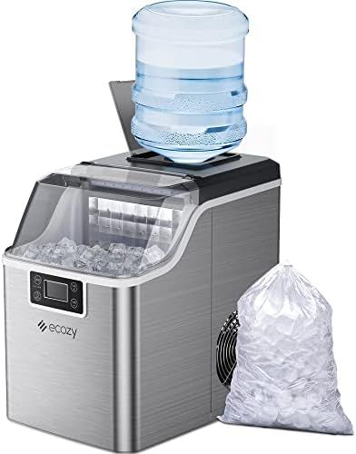 ecozy Portable Ice Maker Countertop, 44lbs Per Day, 24 Cubes Ready in 13 Mins, 2 Ways to Add Water,  | Amazon (US)