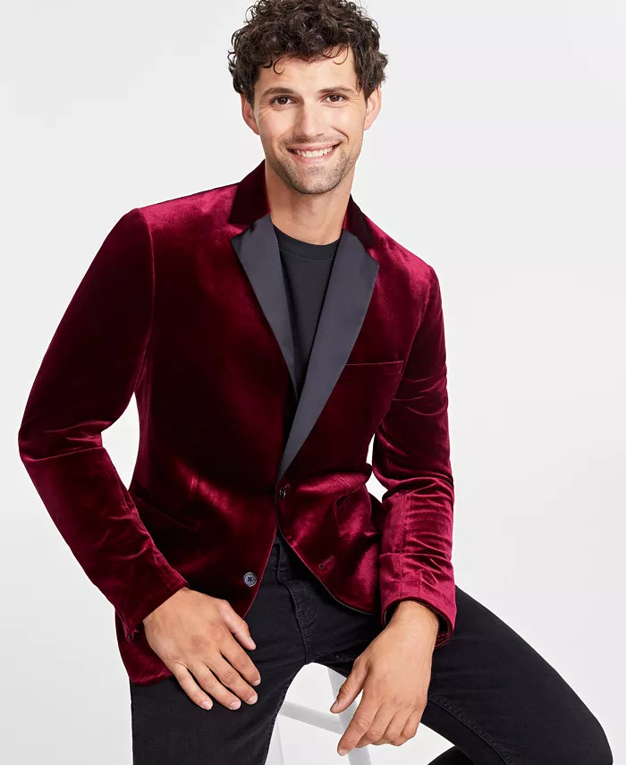 Men's Lucas Velvet Blazer, Created for Macy's | Macy's