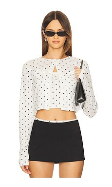 CUUP Pointelle Cardigan in Pointelle Dot from Revolve.com | Revolve Clothing (Global)