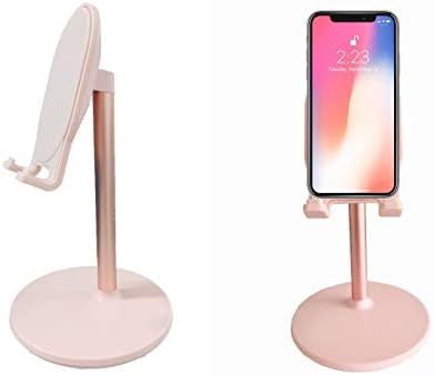 Cell Phone Stand,Angle Height Adjustable Stable Cell Phone Stand for Desk,Sturdy Aluminum Metal P... | Amazon (US)