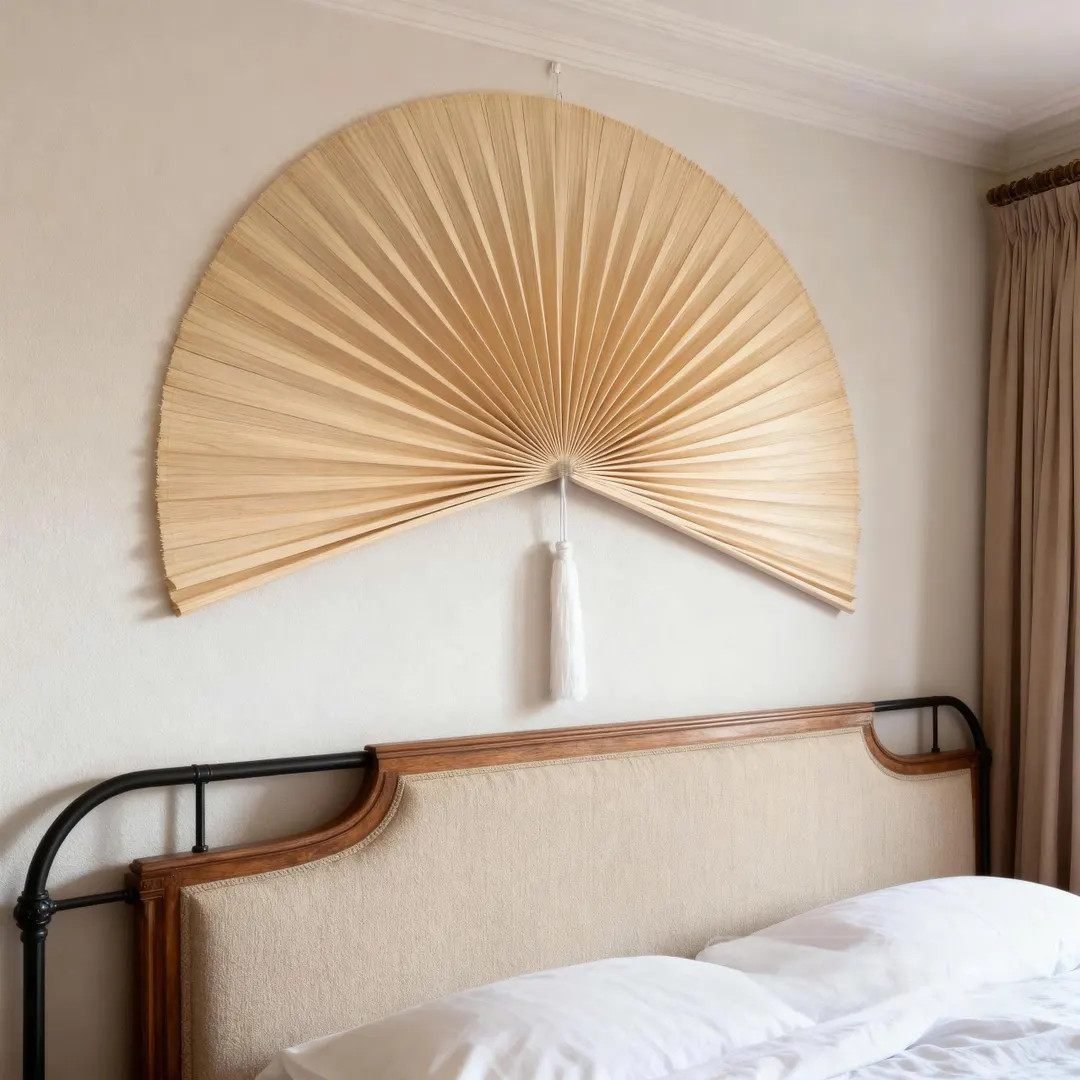 Bamboo Fan Wall Decor, Oversized Fan for Wall Hanging Decor, Fan Headboard, Large Wall Decor, Han... | Etsy (US)