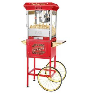 GREAT NORTHERN Pasadena 850-Watt 8 oz. Red Hot Oil Popcorn Machine with Cart | The Home Depot