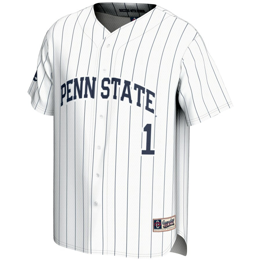 #1 Penn State Nittany Lions GameDay Greats Lightweight Baseball Fashion Jersey - White | Fanatics